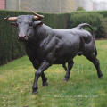 Popular Designs brass bronze long horn bull chicago statue for sale
